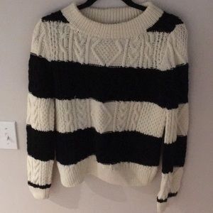 Jcrew striped wool sweater